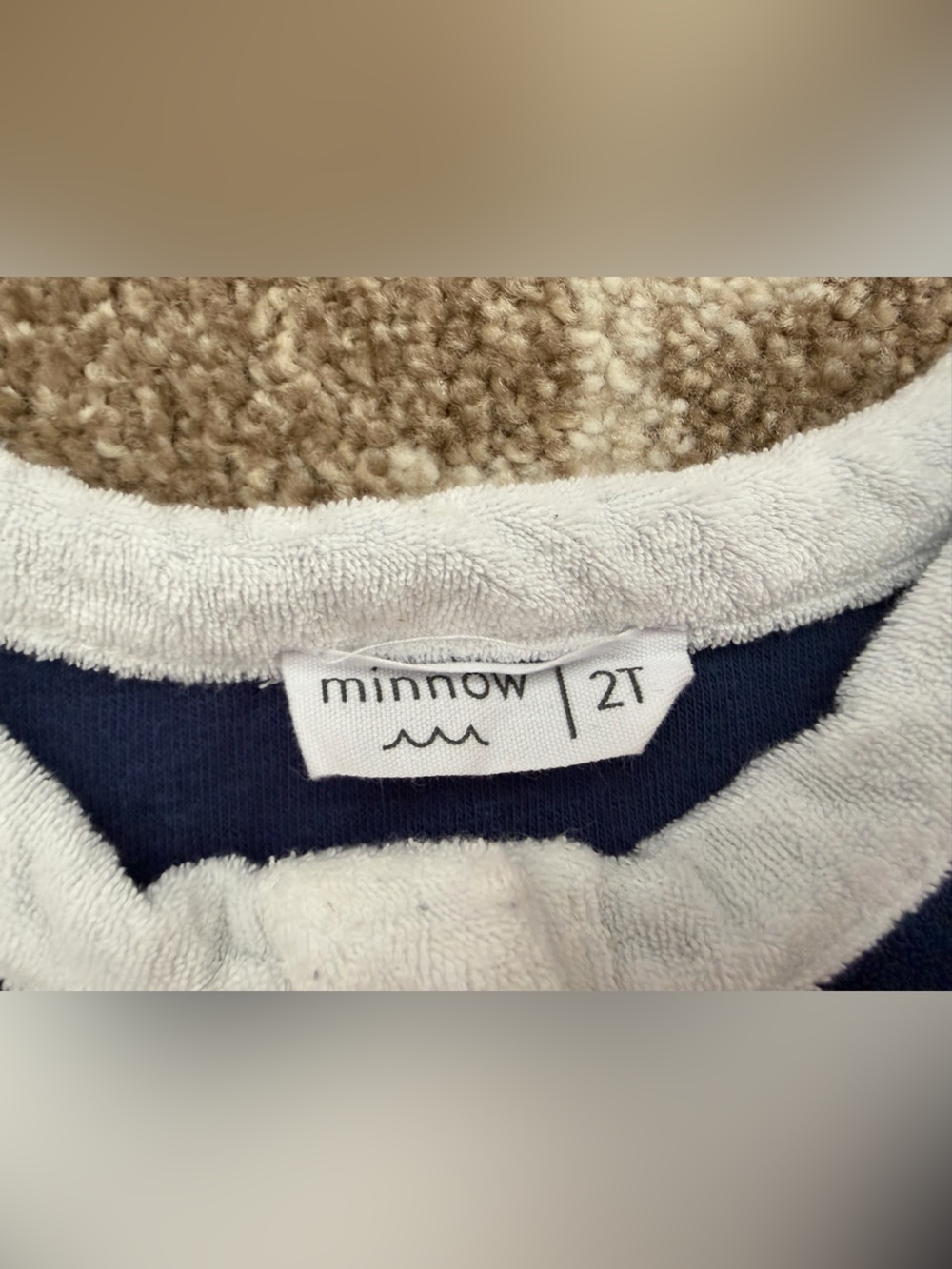 Minnow - girls navy french terry dress - size 2T - Picture 2 of 4